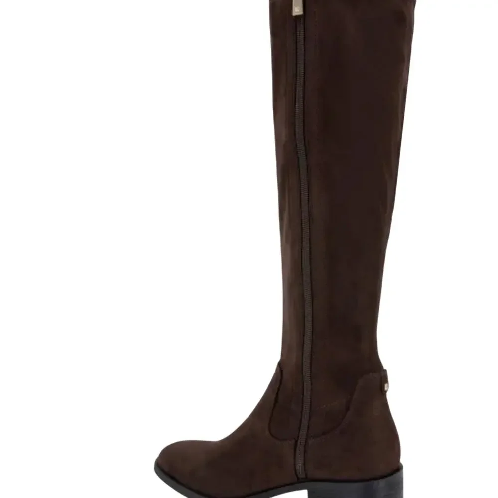 Kenneth Cole Women's Boots Knee-High Faux Suede Brown Size 8.5 NEW NIB
